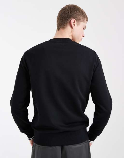 Fred Perry - Sweatshirt med rund hals i sort, 3 af 5