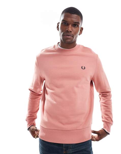 Fred Perry - Sweatshirt met ronde hals in roze - view 1
