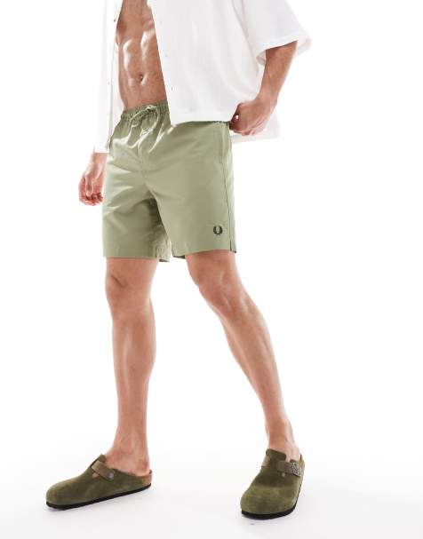 Fred Perry swim shorts in green - view 1