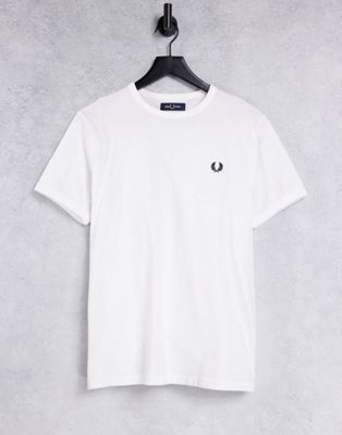 T-shirts et débardeurs Fred Perry - T-shirt à bordures contrastantes - Blanc