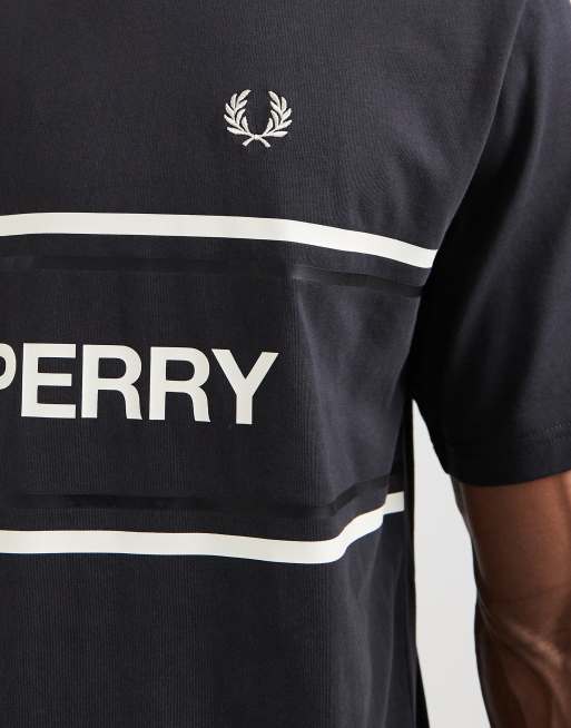 Fred Perry - T-shirt à imprimé logo - Gris, 4 de 5