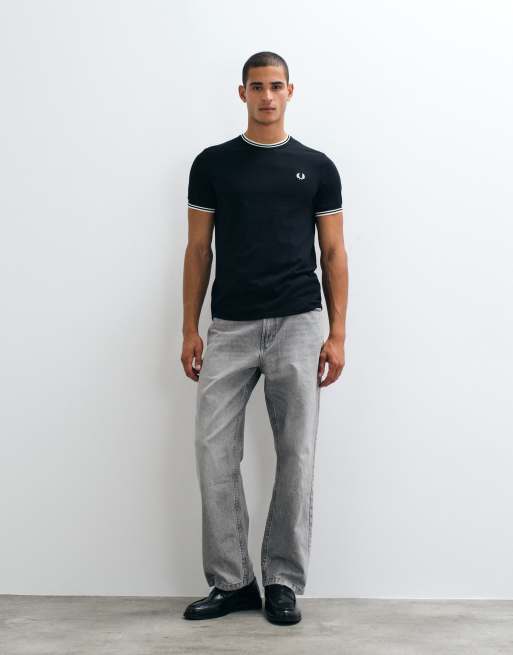 Fred Perry - T-shirt à liseré double - Noir, 3 de 5