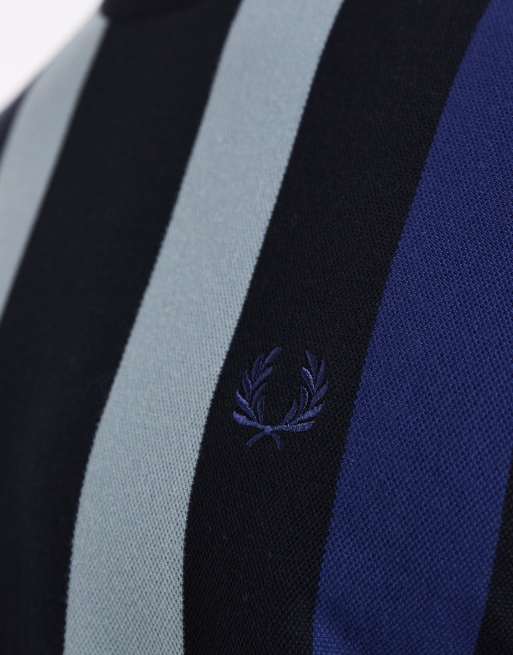 Fred Perry - T-shirt à rayures verticales - Noir, 5 de 5
