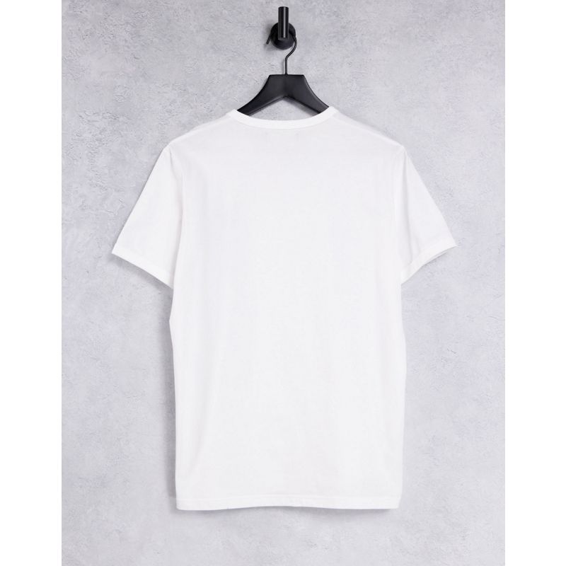 XQ9we Uomo Fred Perry - T-shirt bianca con bordi a contrasto