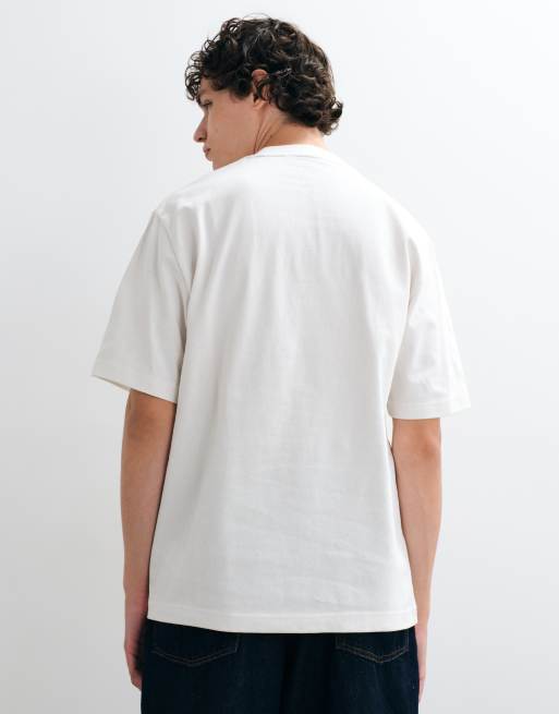Fred Perry t-shirt blanc avec logo appliqué à motif tartan, 5 de 5