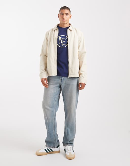 Fred Perry - T-shirt blu navy con grafica ispirata al tennis, 2 di 5