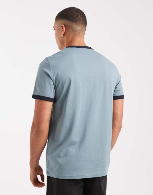 Fred Perry - T-shirt blu Stockport con profili a contrasto, 3 di 5