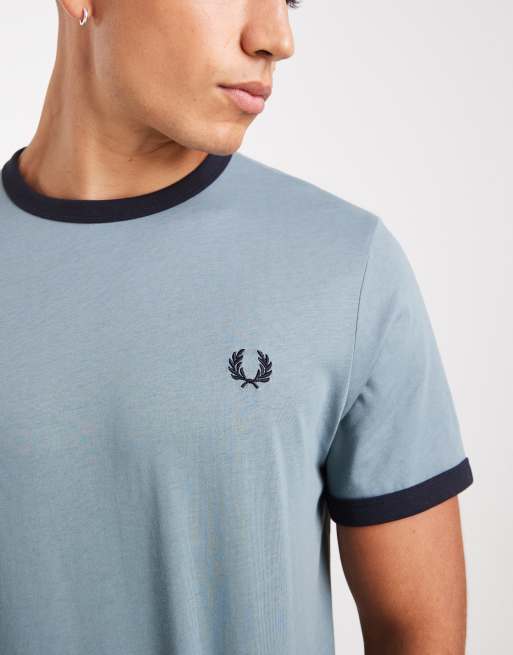 Fred Perry - T-shirt blu Stockport con profili a contrasto, 5 di 5