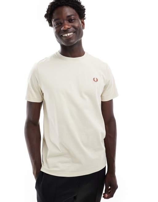 Fred Perry - T-shirt color bianco sporco