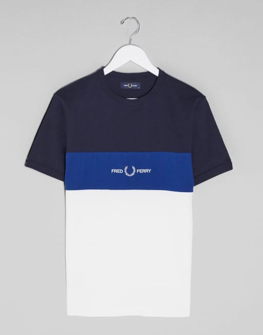 fred perry colour block t shirt