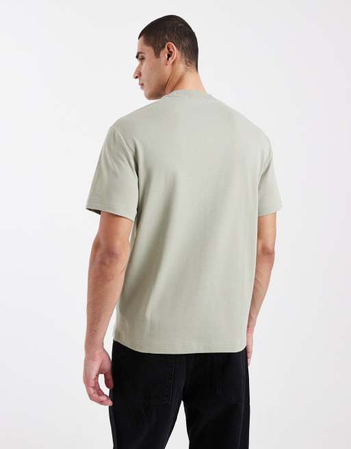 Fred Perry – T-Shirt in Blassgrün mit Logodetail auf der Brusttasche, 3 von 5