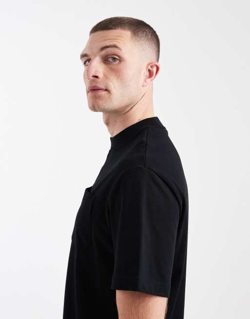 Fred Perry – T-Shirt in Schwarz mit Logodetail auf der Brusttasche, 4 von 5