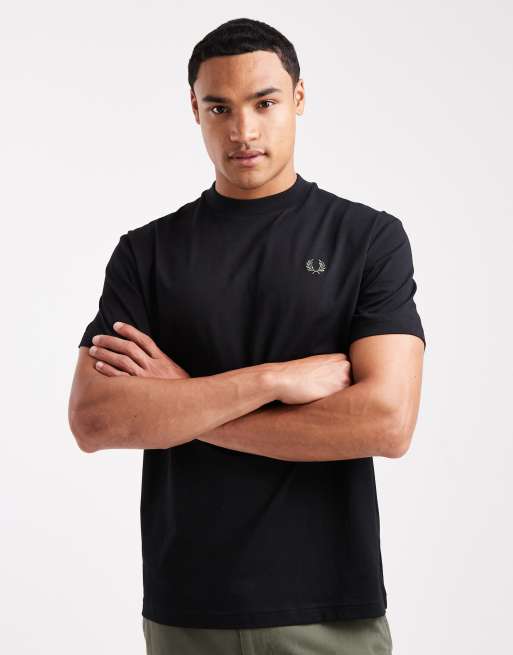 Fred Perry - T-shirt met grafisch logo en print op de achterkant in zwart, 3 van 5
