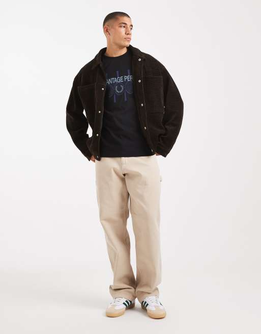 Fred Perry - T-shirt met grafische advantage-print in zwart, 2 van 5