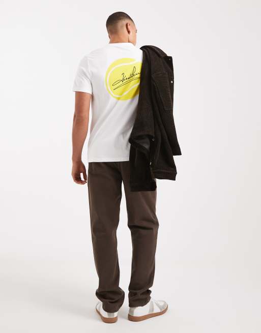 Fred Perry - T-shirt met grafische signatuur-print in wit, 2 van 5