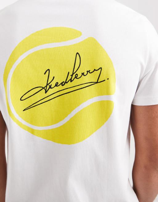 Fred Perry - T-shirt met grafische signatuur-print in wit, 5 van 5