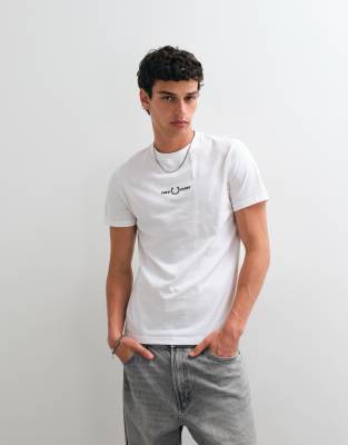 Fred Perry Herren Weiß T-Shirt - Bild 13