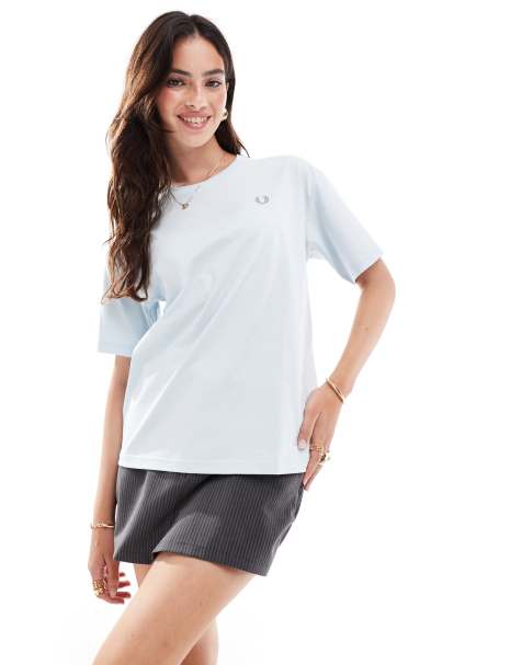 Fred Perry – T-Shirt mit Rundhalsausschnitt in Blau - view 1