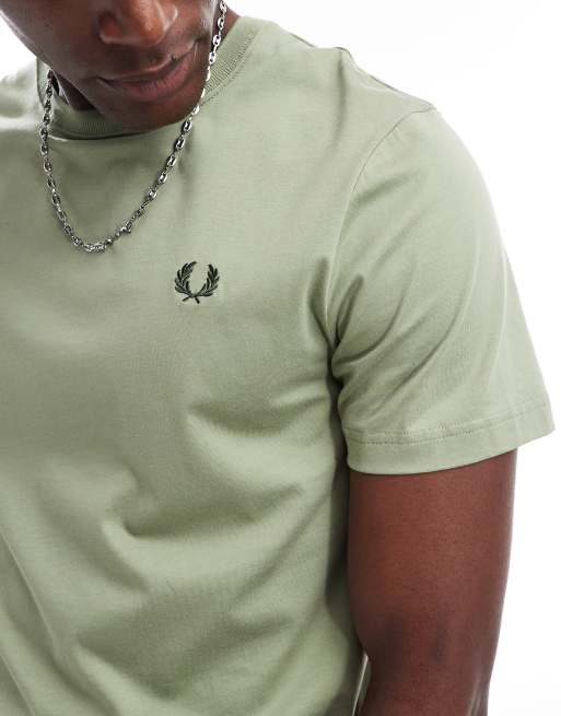 Fred Perry – T-Shirt mit Rundhalsausschnitt in Grün, 2 von 4