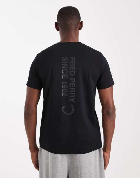 Fred Perry - T-shirt nera con logo vistoso - view 1