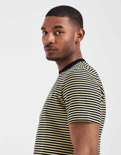 Fred Perry - T-shirt pesante nera e cammello a righe, 2 di 5