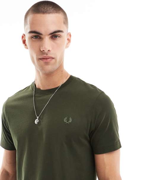 Fred Perry - T-shirt - Vert kaki - view 1
