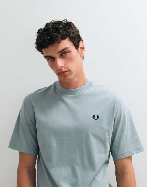 Fred Perry T-shirt z nadrukiem taśmy w jasnoniebieskim kolorze, 3 z 5