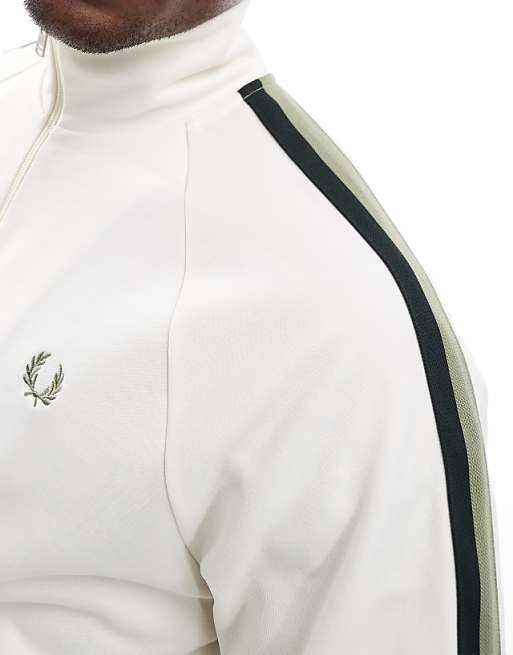Fred Perry tape track jacket in ecru | ASOS Fred Perry tape track jacket in ecru | ASOS