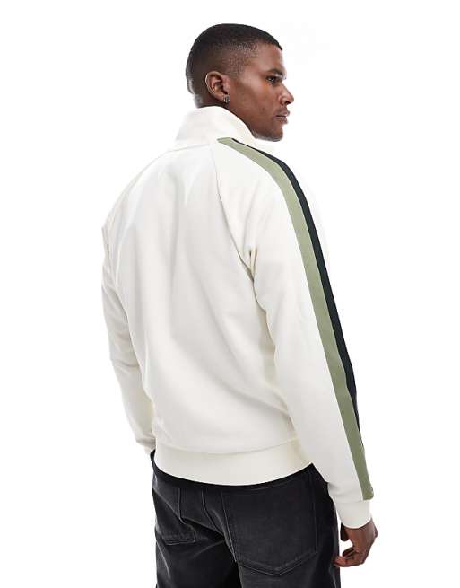 Fred Perry tape track jacket in ecru | ASOS Fred Perry tape track jacket in ecru | ASOS