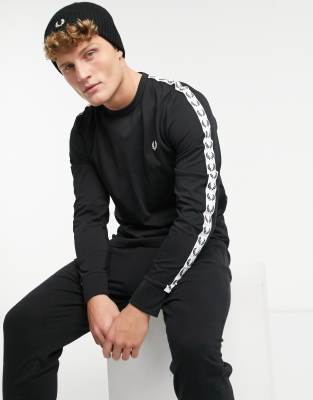 fred perry taped crew neck sweatshirt