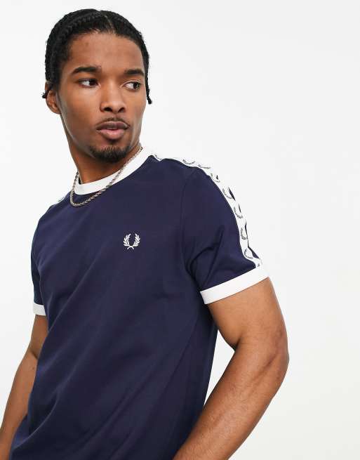 fred perry navy t shirt