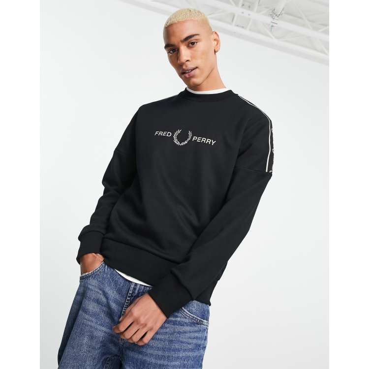 Fred perry hot sale black sweatshirt