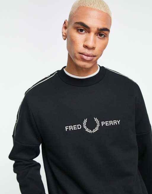 Fred perry store taped crew sweat