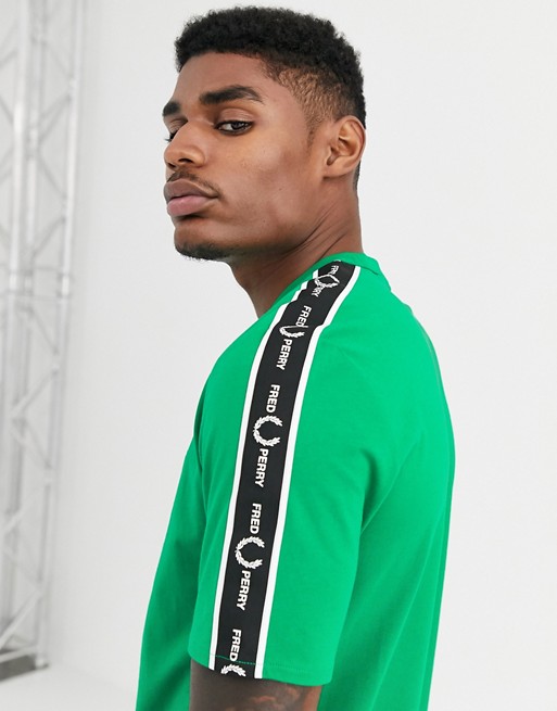 Fred Perry taped t-shirt in green