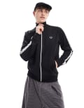 [Fred Perry] Fred Perry taped track jacket in black XL Black