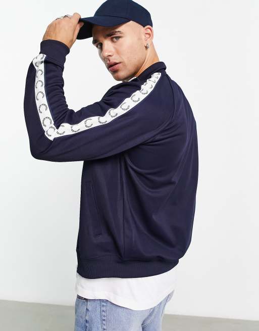 Fred Perry taped track jacket in blue