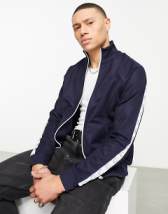 Fred Perry tape track jacket in ecru | ASOS Fred Perry tape track jacket in ecru | ASOS