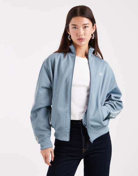 Fred Perry taped track jacket in blue - view 1