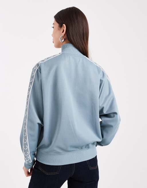Fred Perry taped track jacket in blue | ASOS