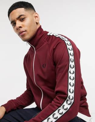 Fred perry track jacket red hotsell