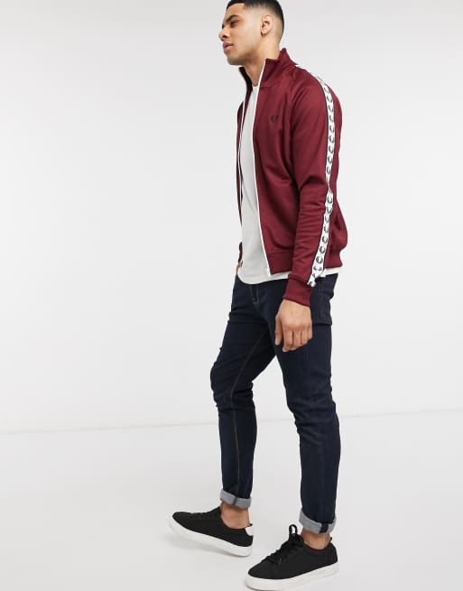 Fred perry outlet track jacket burgundy