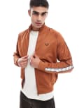 [Fred Perry] Fred Perry taped track jacket in light brown S Brown