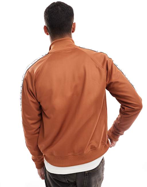 Fred Perry taped track jacket in light brown | ASOS Fred Perry taped track jacket in light brown | ASOS