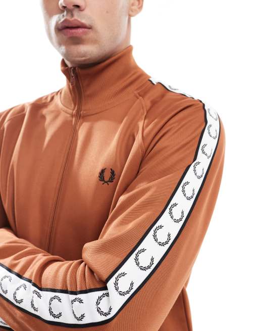 数量は多 Fred ASOS | brown light in jacket track taped Perry トップス