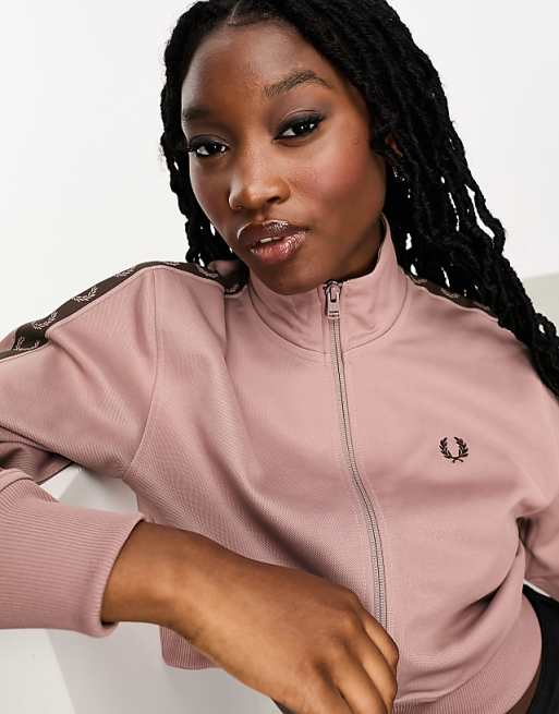Fred Perry taped track jacket in pink | ASOS Fred Perry taped track jacket in pink | ASOS
