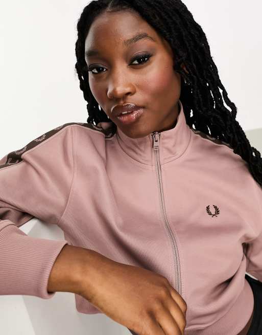 Fred Perry taped track jacket in pink