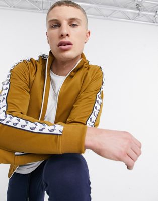Fred Perry taped track jacket in tan