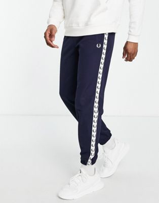 Fred Perry taped track joggers in navy