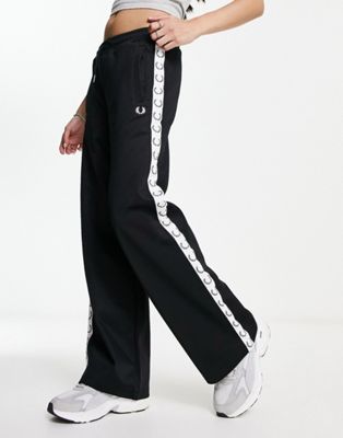 Fred Perry taped track pants in black - ASOS Price Checker