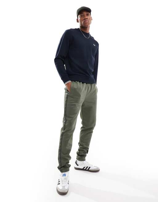 Fred Perry taped trackies in green with contrast trim (part of a set), 2 of 5